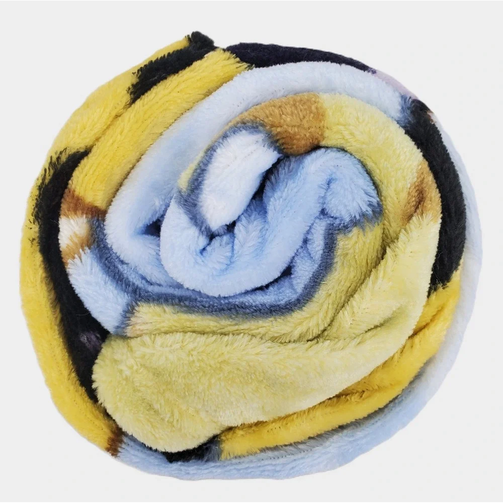 Bluey Family Garden Silky Soft Throw Blanket 46x60 Bingo Bandit Chilli Blueycore